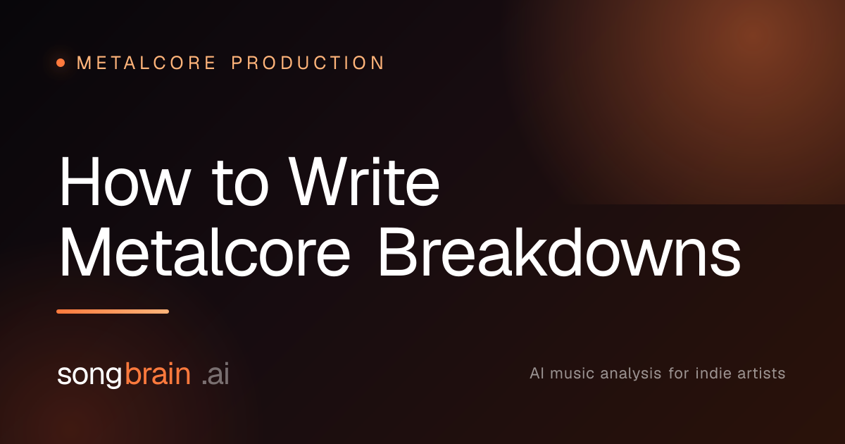 How to Write Metalcore Breakdowns That Hit in 2026 | Songbrain