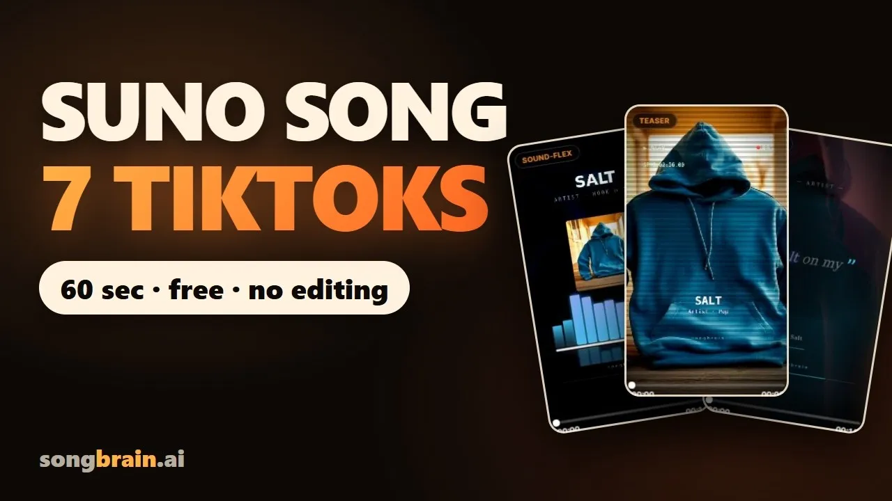 Video thumbnail — I Turned My Suno Song Into 7 TikToks Without Editing (Here's How)